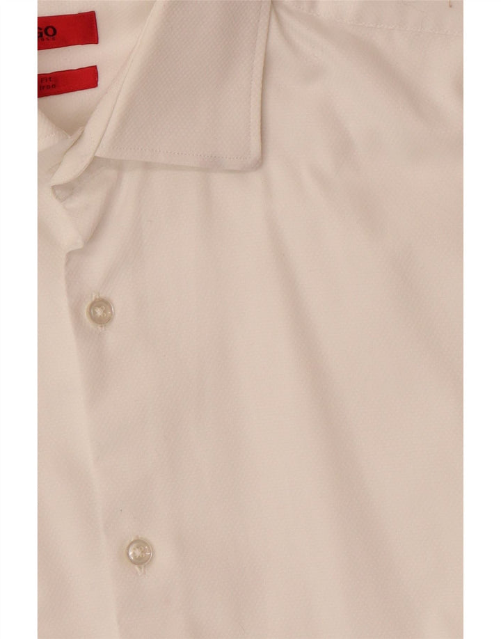 Camicia slim fit da uomo HUGO BOSS taglia 38 15 medio bianco