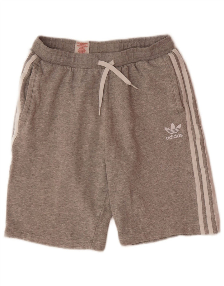 Pantaloncini sportivi Adidas da ragazzo 15-16 anni in cotone grigio