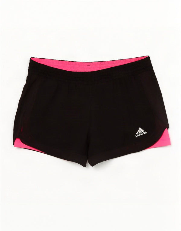 Pantaloncini sportivi Adidas Climalite da donna UK 8/10 Small Poliestere nero
