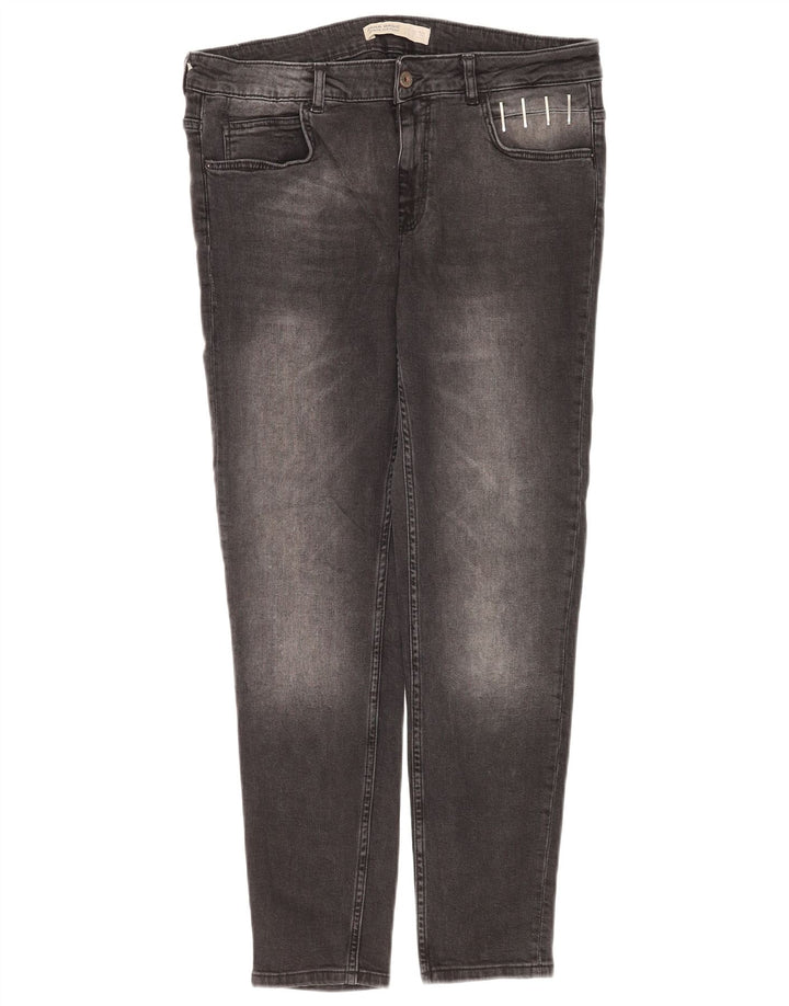 Jeans slim da donna Zara EU 42 Large W32 L27 Cotone grigio