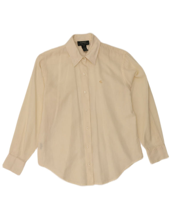 Camicia da donna Ralph Lauren US 6 cotone bianco sporco medio