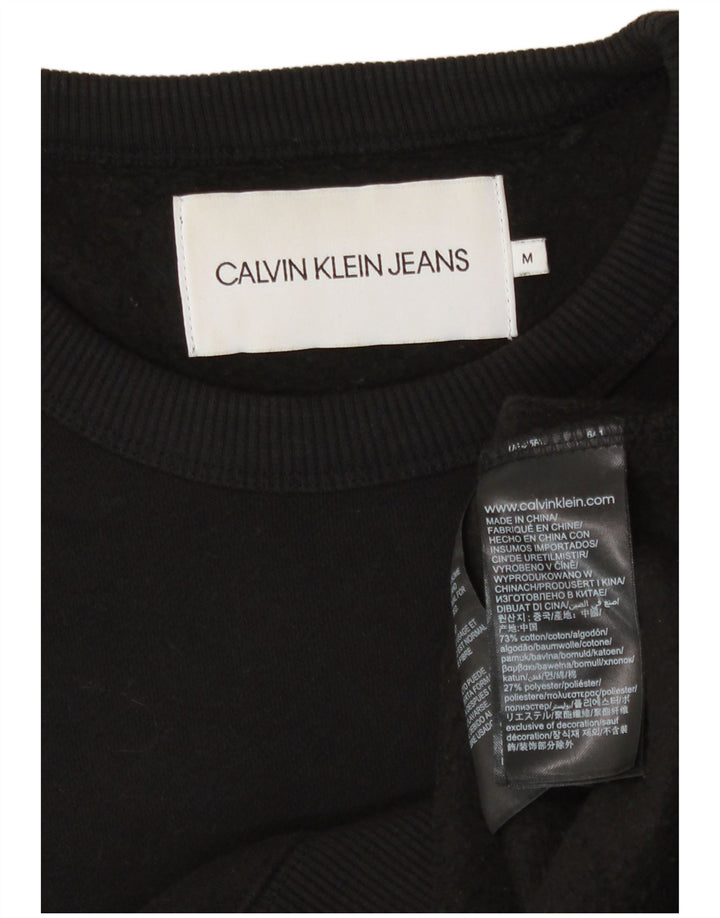 Calvin Klein Jeans Felpa grafica da uomo Maglione medio cotone nero