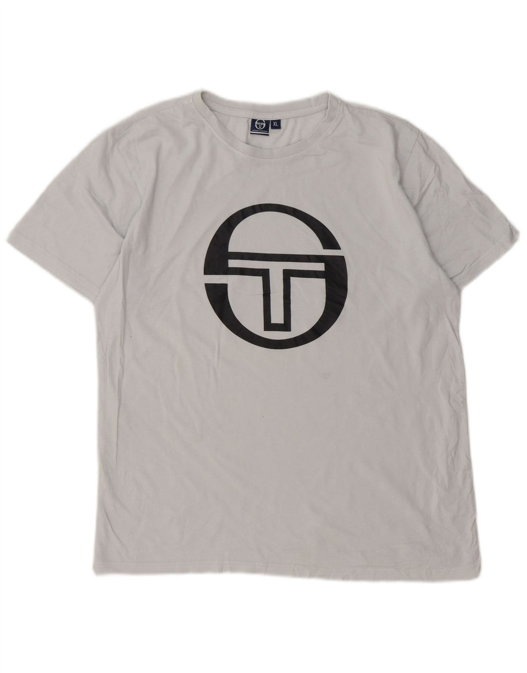 T-shirt grafica da uomo Sergio Tacchini Top XL in cotone grigio