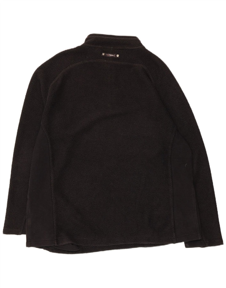 Felpa da uomo con collo con zip Weird Fish, maglione XL, cotone nero