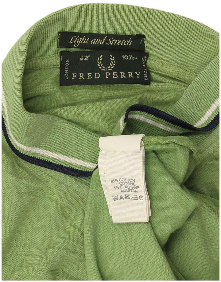 Polo da uomo Fred Perry in cotone verde medio