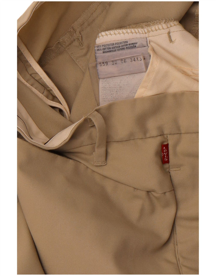 Pantaloni chino dritti da uomo LEVI'S W34 L34 Poliestere beige