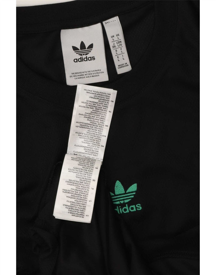 T-shirt Adidas da uomo Top Large Nero Argyle/Diamond Poliestere