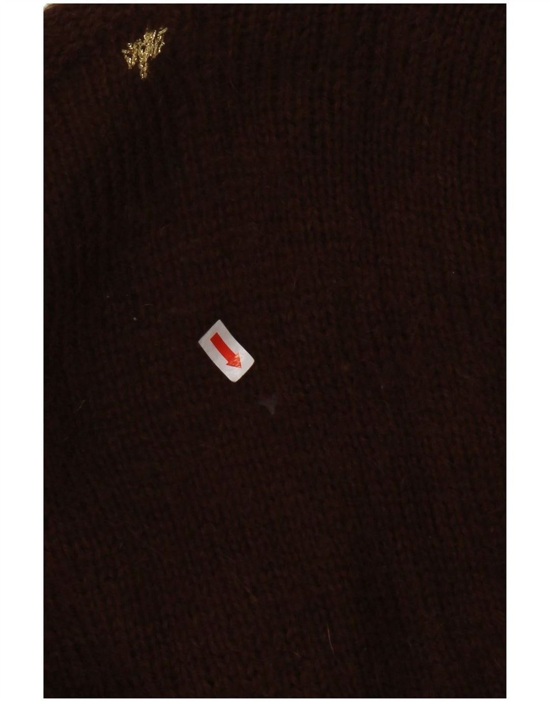 Maglione cardigan da donna VINTAGE UK 8 piccolo marrone