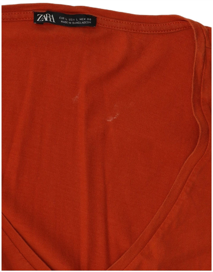 Abito a strati da donna ZARA UK 16 Large Arancione