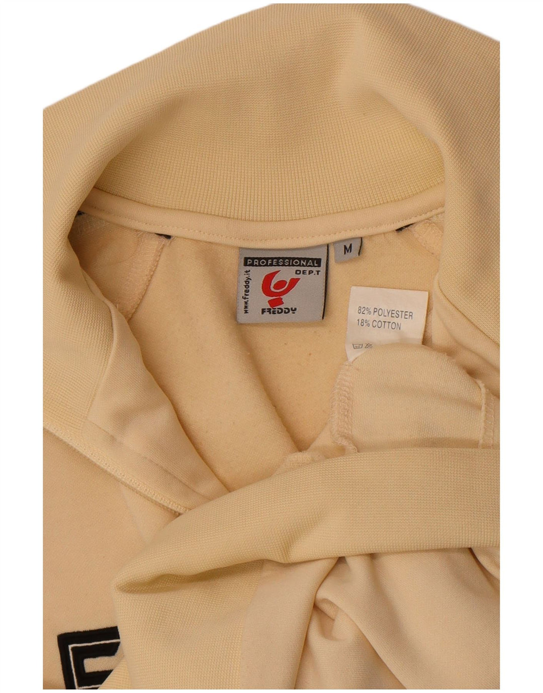 Giacca da ginnastica da donna con grafica corta Freddy UK 14 Beige medio