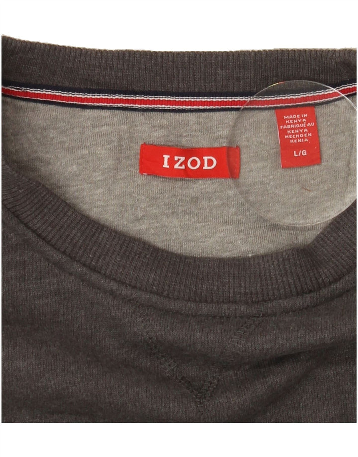 IZOD Mens Sweatshirt Jumper Large Grey Vintage Izod and Second-Hand Izod from Messina Hembry 