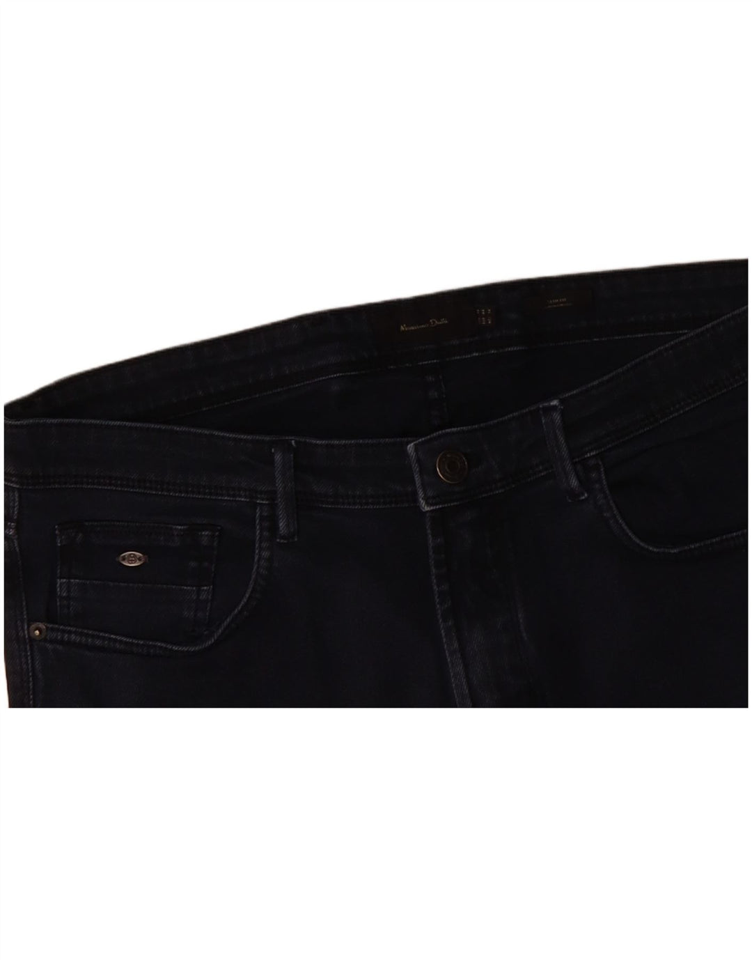 MASSIMO DUTTI Mens Slim Jeans EU 44 Large W34 L32 Navy Blue Cotton