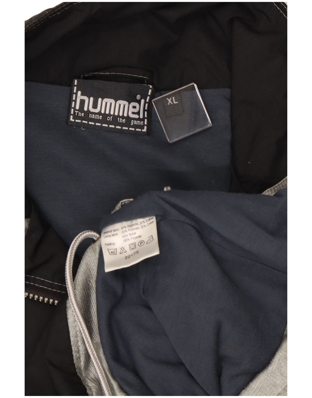 Giacca da tuta grafica da uomo Hummel XL poliestere color block nero