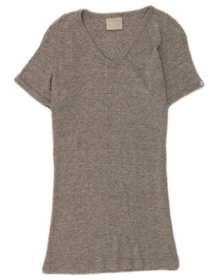 Maglietta da donna Lee Top UK 8 piccola in cotone grigio