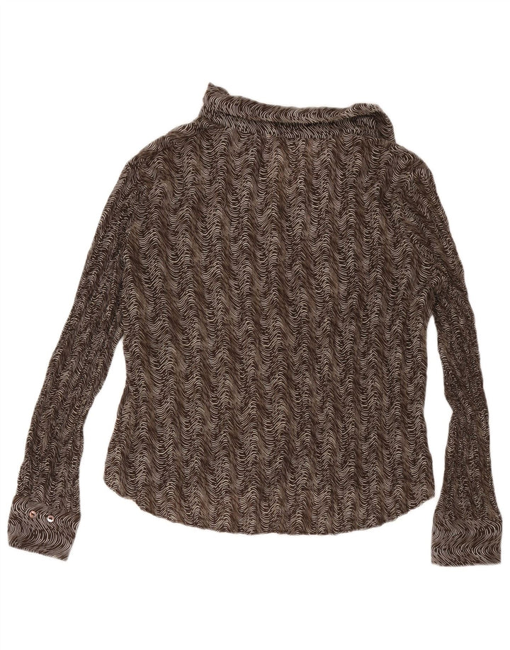Camicetta da donna Marks & Spencer UK 18 XL Poliestere geometrico marrone