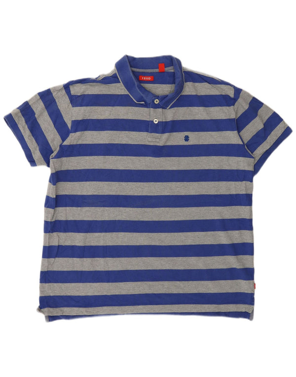 Polo da uomo Izod XL in cotone a righe blu