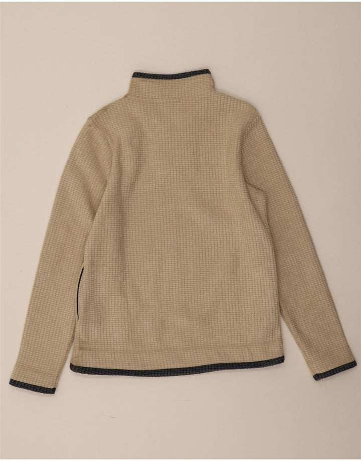 Maglione in pile da donna con collo e zip Weird Fish UK 12 Poliestere beige medio