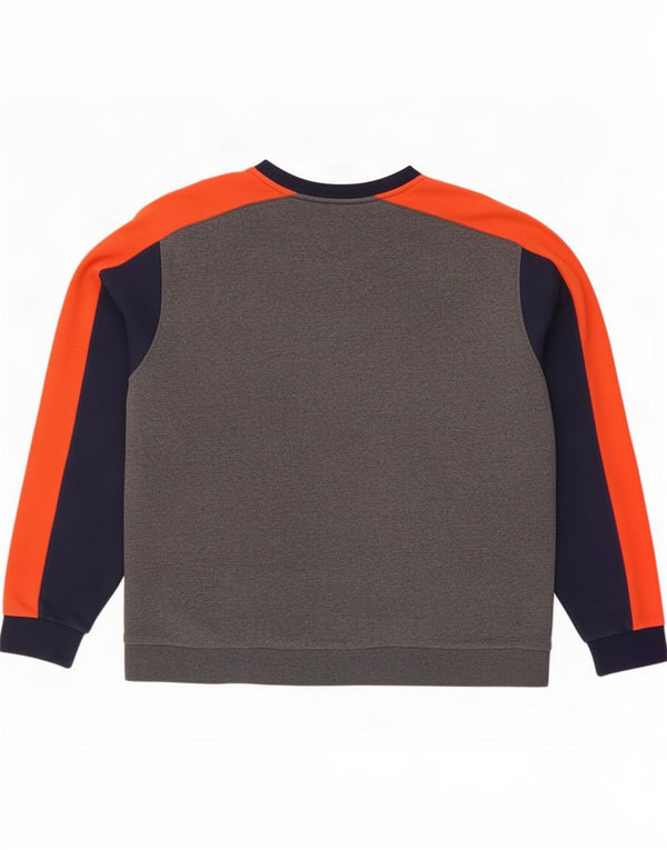 Felpa da uomo Lacoste maglione taglia 8 3XL cotone color block grigio