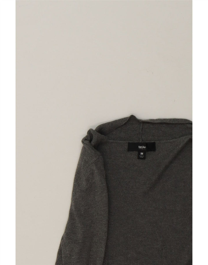 MOSSIMO Womens Longline Open Cardigan Sweater UK 12 Medium Grey Nylon Vintage Mossimo and Second-Hand Mossimo from Messina Hembry 