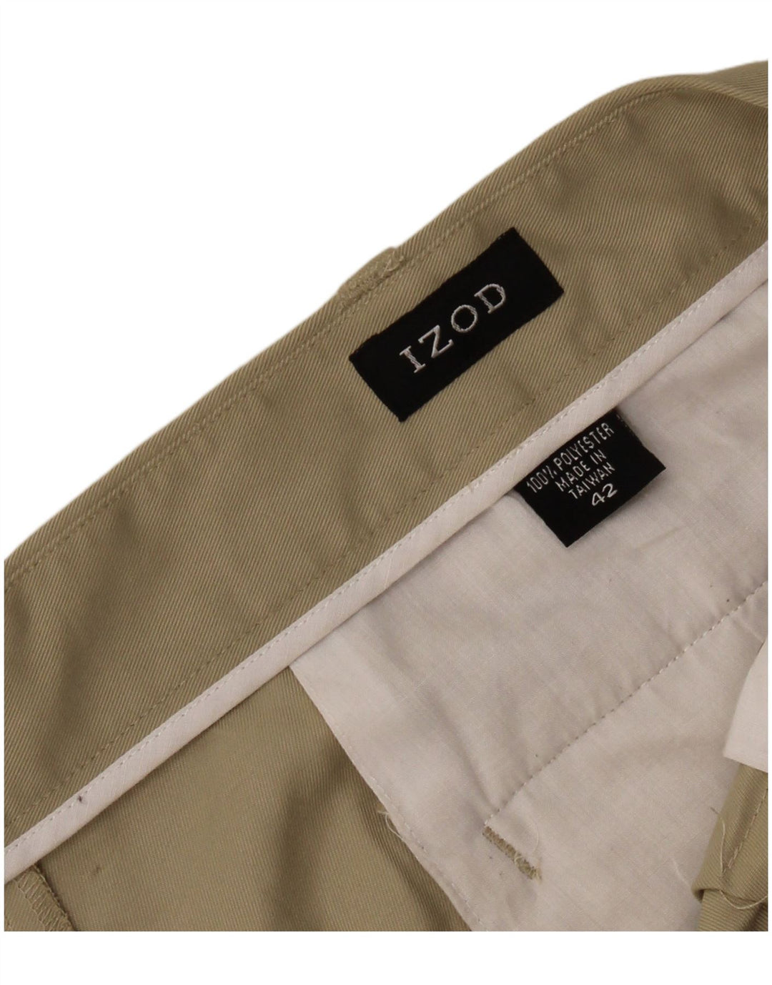 Pantaloncini chino con ancoraggio da uomo IZOD W42 2XL poliestere kaki