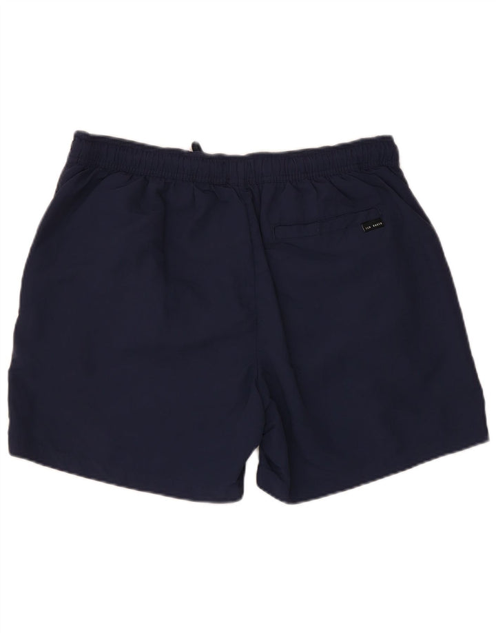 Pantaloncini da bagno da uomo Ted Baker taglia 4 large blu navy in poliammide