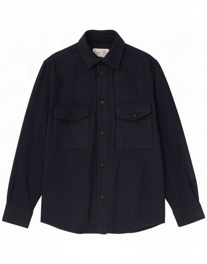 Zara Camicia in flanella da uomo Blu navy medio