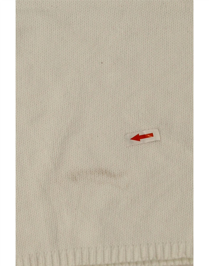 Maglione maglione girocollo da donna Marks & Spencer UK 16 grande cotone bianco