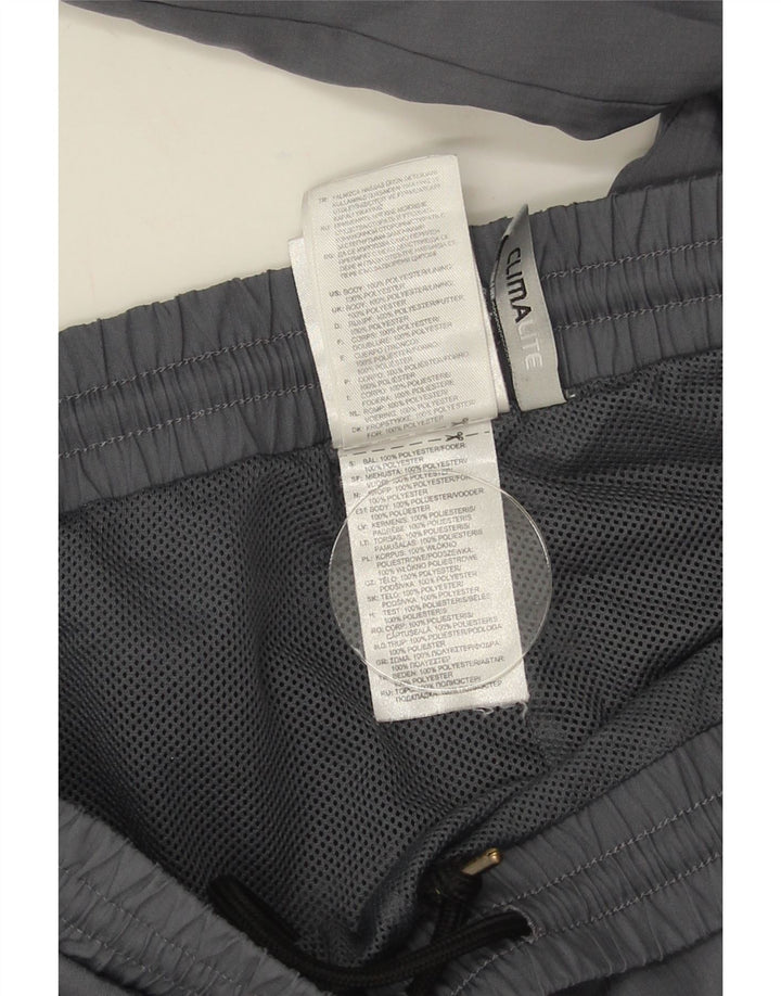 Adidas Pantaloni Tuta Uomo Climalite Taglia Large Colore Grigio a Blocchi in Poliestere