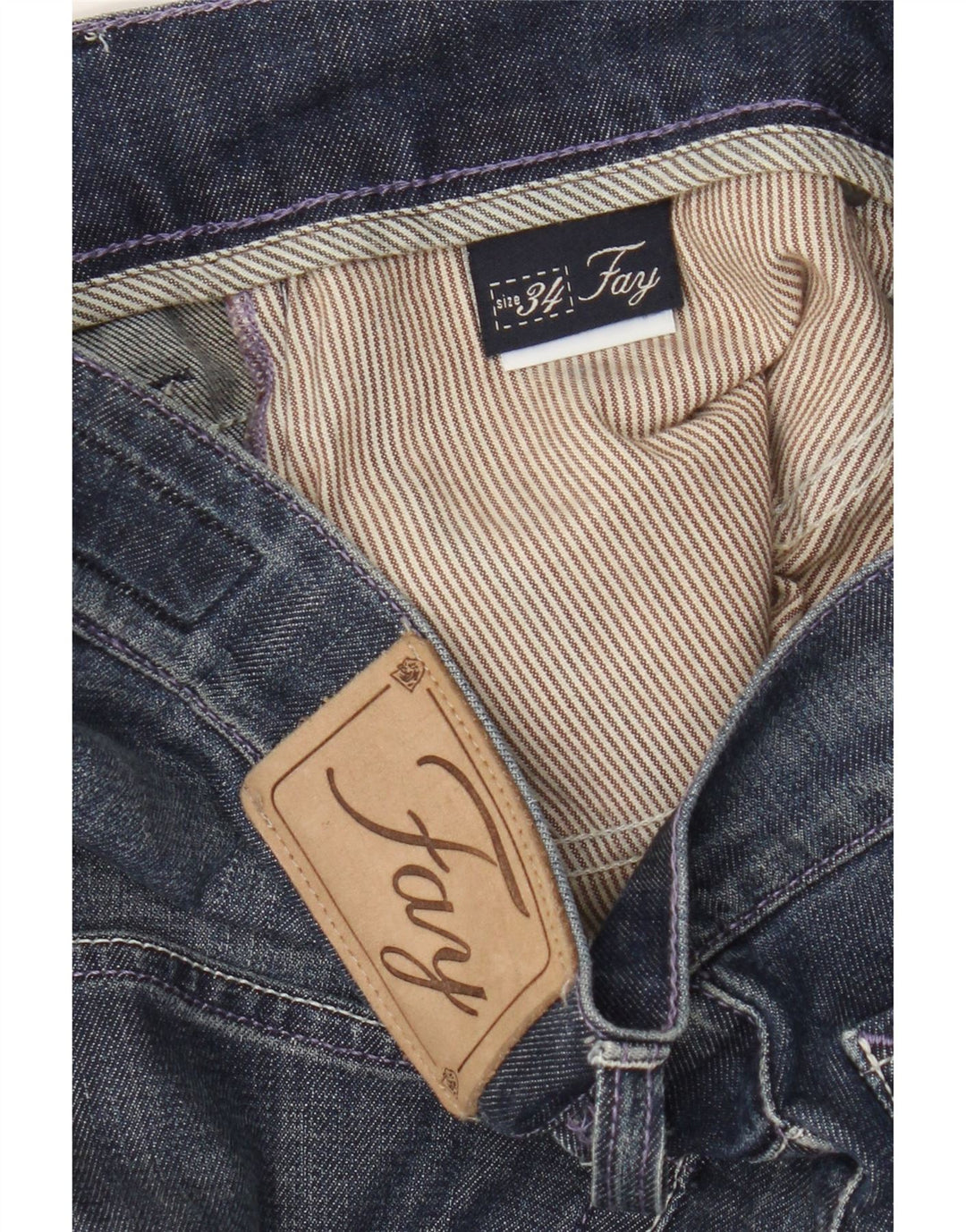 Jeans slim uomo Fay W34 L33 cotone blu