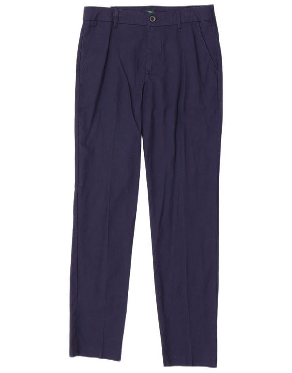 Pantaloni chino slim fit da bambino Benetton 13-14 anni 3XL W29 L31 Blu Navy