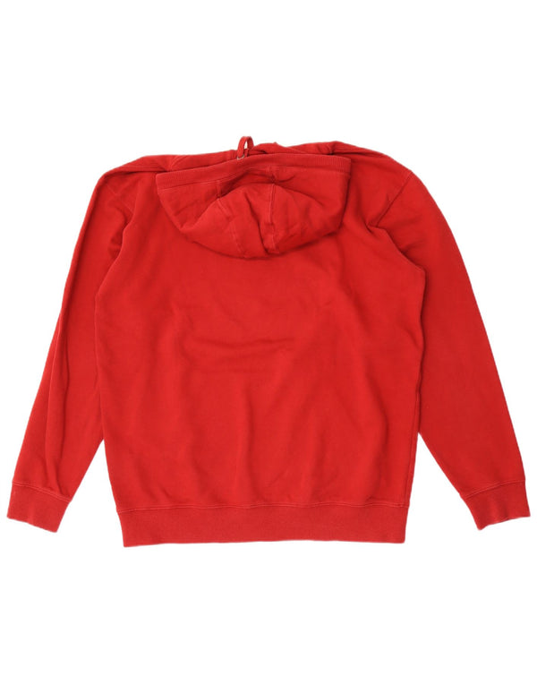 Felpa con cappuccio grafica da uomo Vans Large in cotone rosso