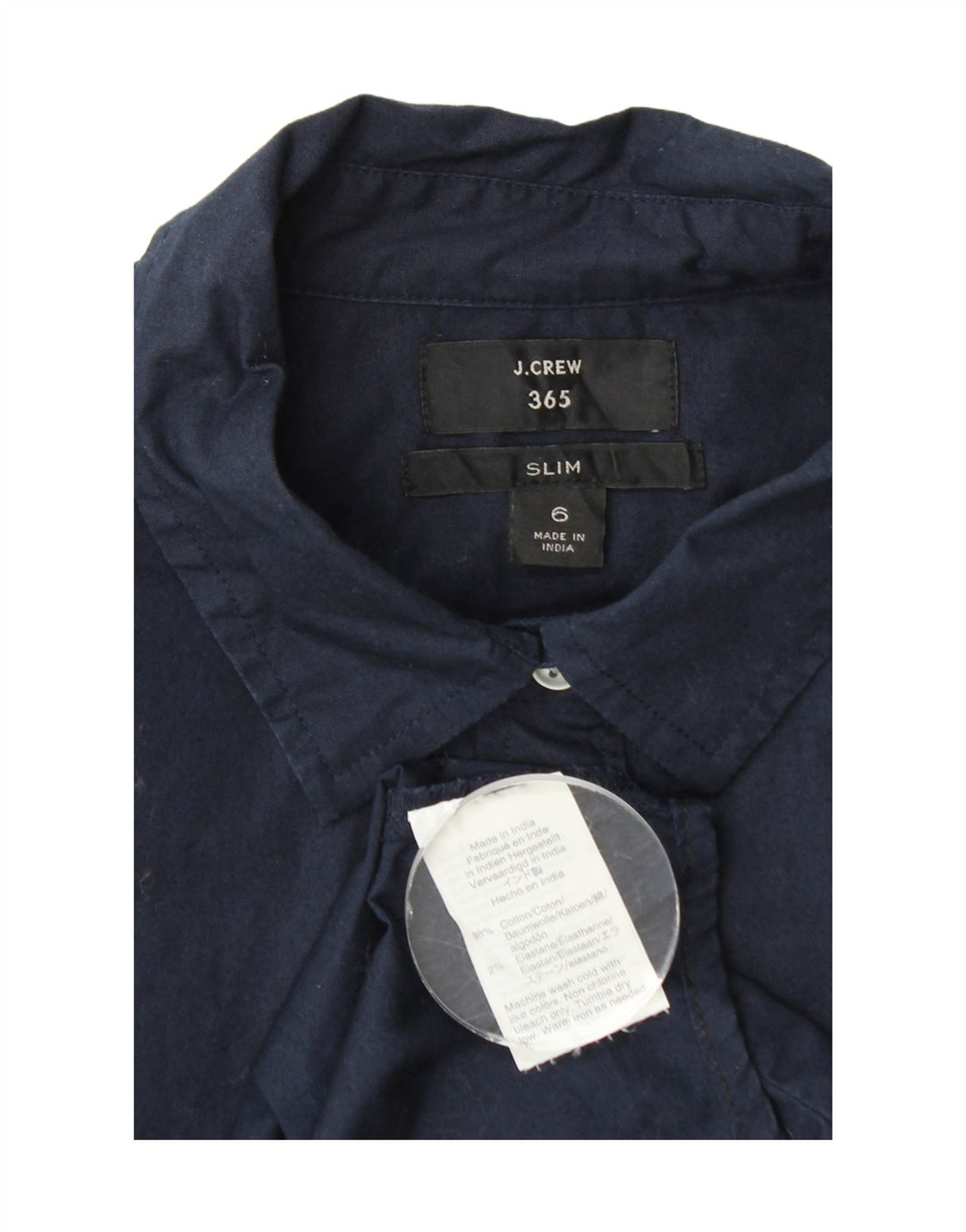Camicia slim 365 da donna J. Crew US 6 cotone blu navy medio