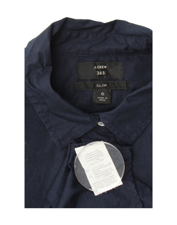 Camicia slim 365 da donna J. Crew US 6 cotone blu navy medio