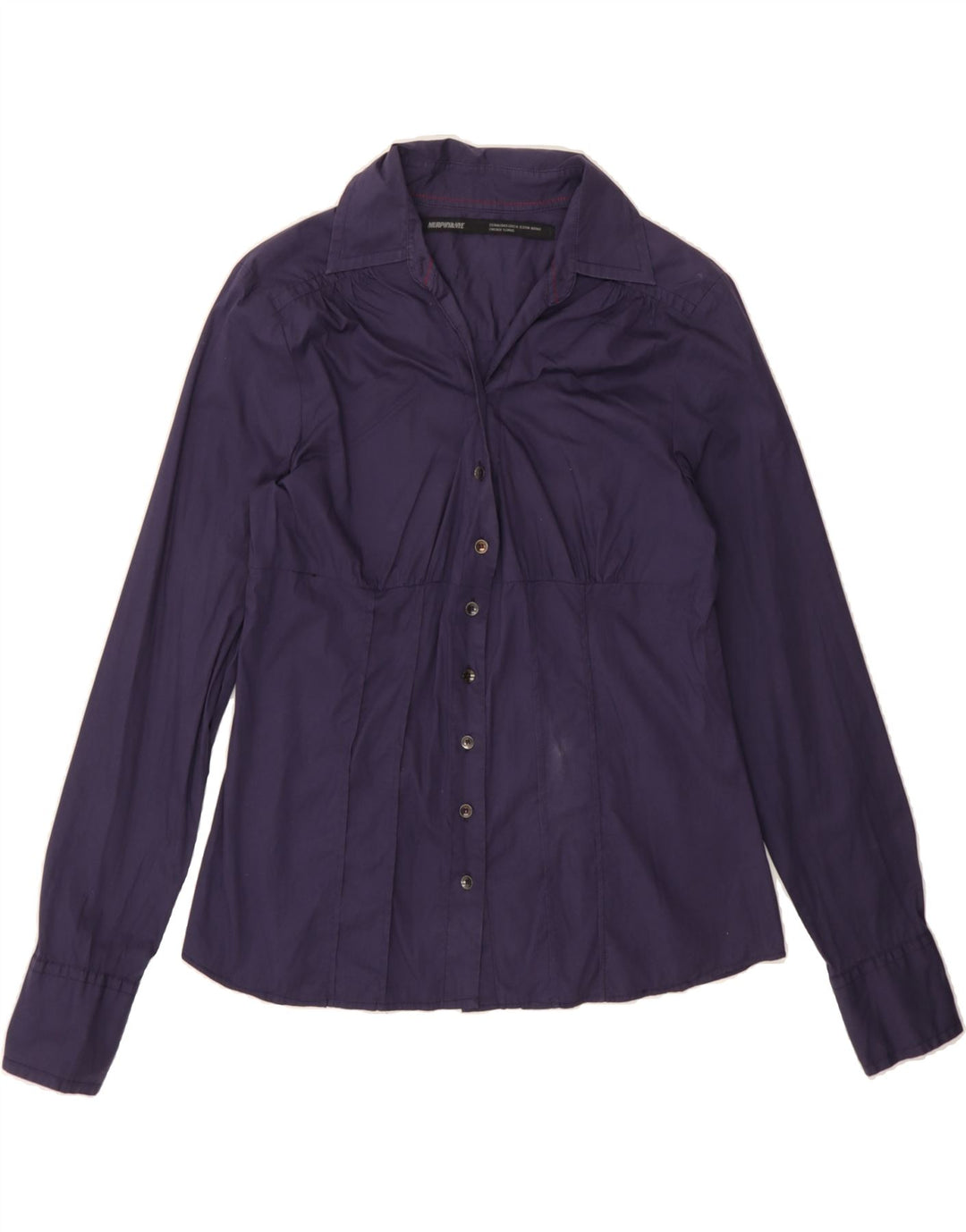 MURPHY & NYE Womens Shirt UK 14 Large Purple Cotton Vintage Murphy & Nye and Second-Hand Murphy & Nye from Messina Hembry 