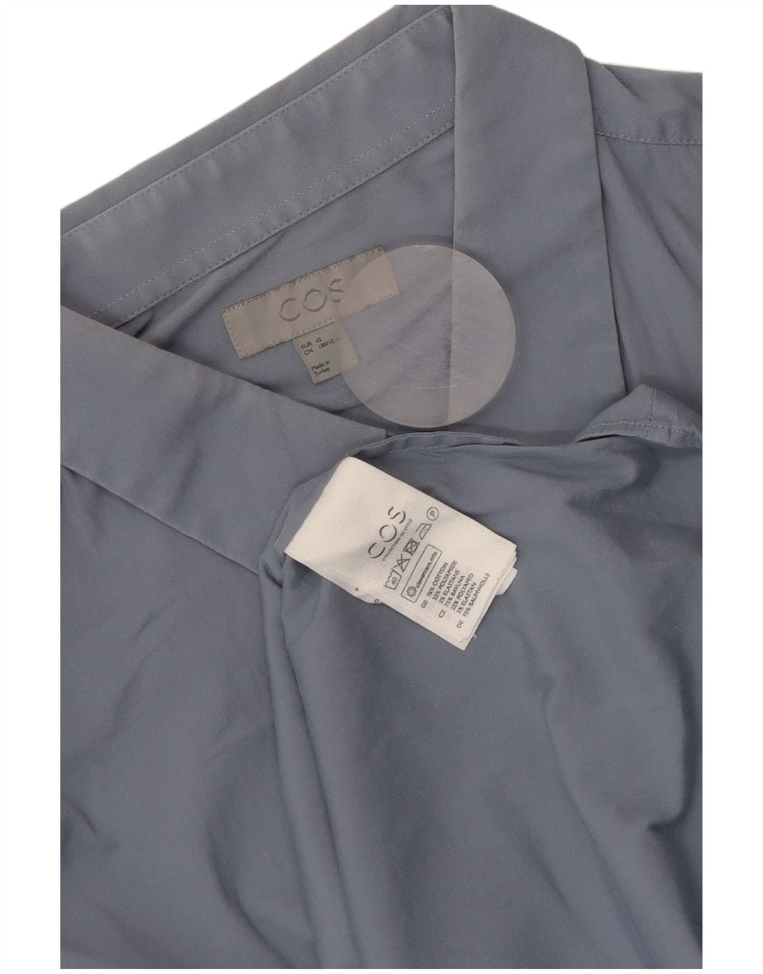 Camicia da uomo Cos taglia 42 grande cotone blu