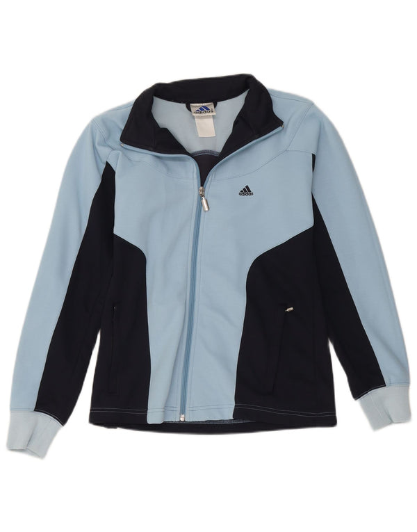 Giacca da tuta da donna Adidas UK 12 Medium Blu Navy Colourblock