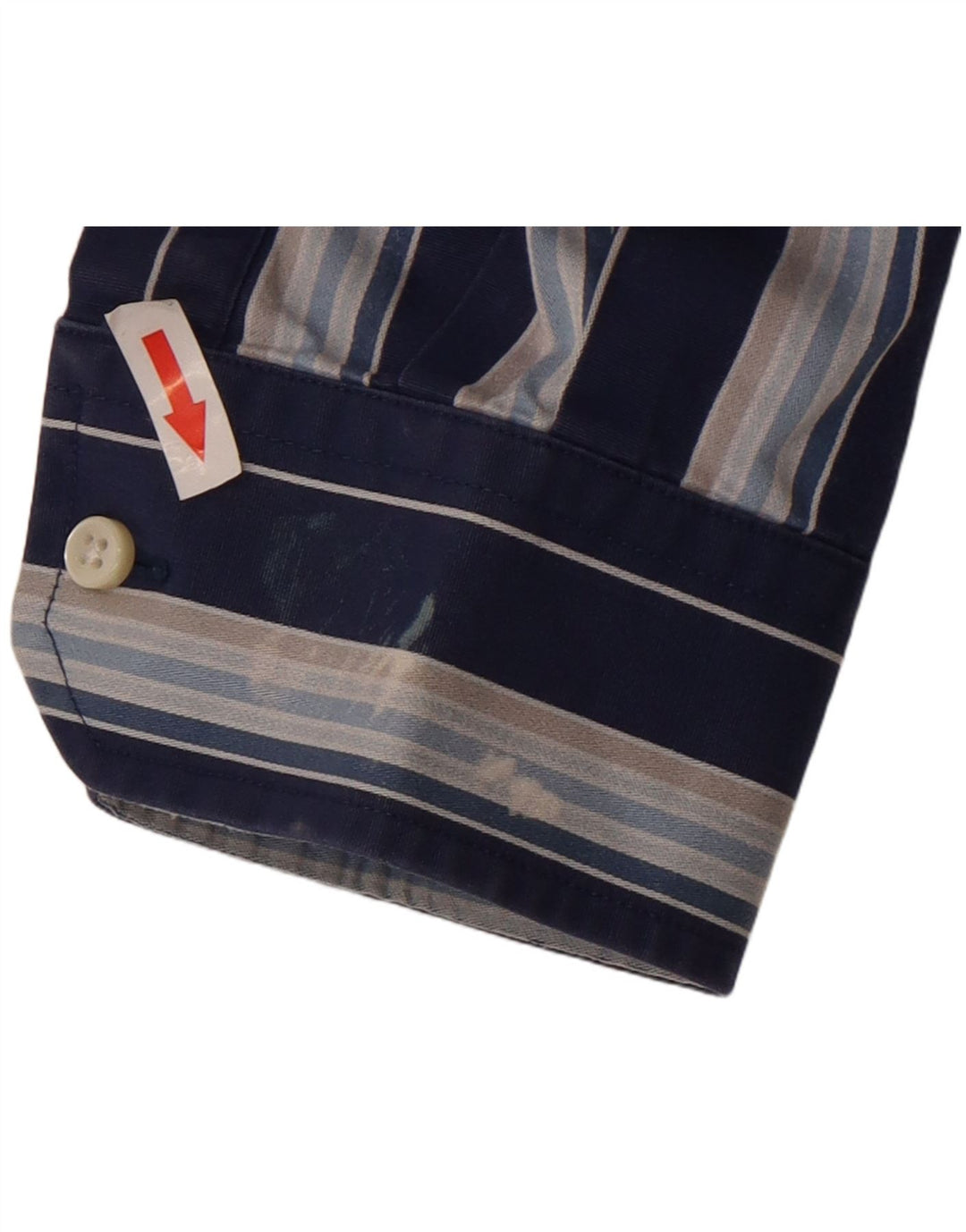 TOMMY HILFIGER Camicia da uomo grande in cotone a righe blu navy