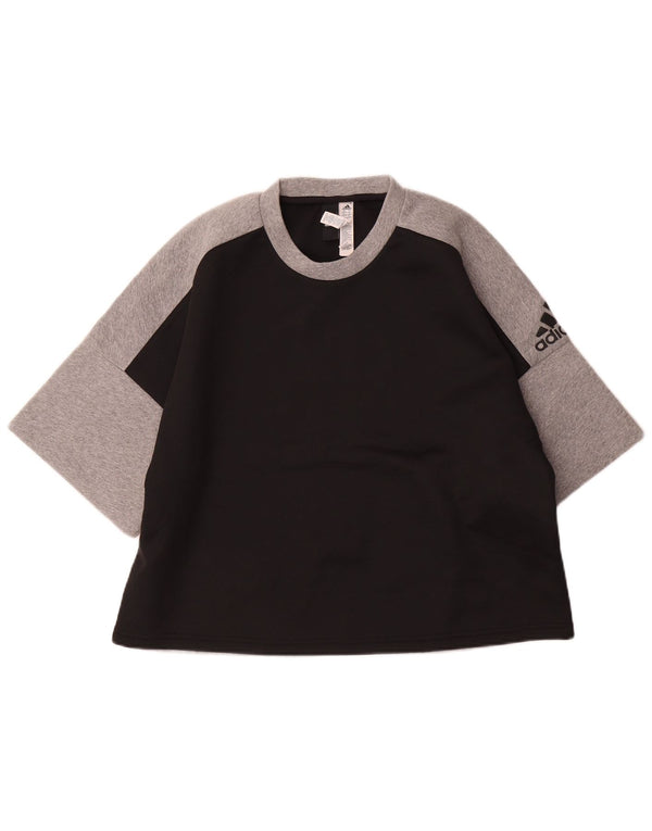 Felpa grafica da donna Adidas Felpa UK 16/18 Large Black Colourblock