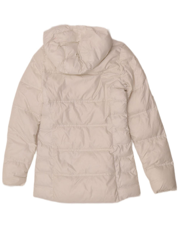Cappotto imbottito oversize con cappuccio da donna Adidas UK 6 XS poliestere bianco