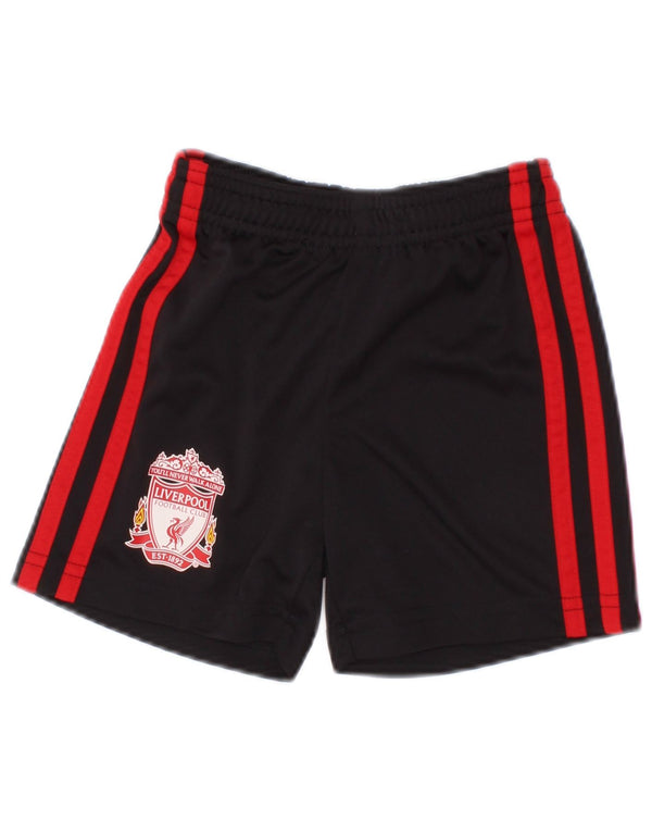 Pantaloncini sportivi Adidas da neonato Liverpool 6-9 mesi in poliestere nero