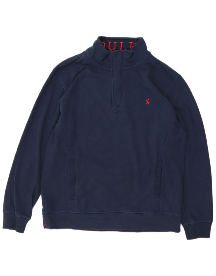 Joules Felpa da uomo con collo abbottonato, maglione medio, cotone blu navy