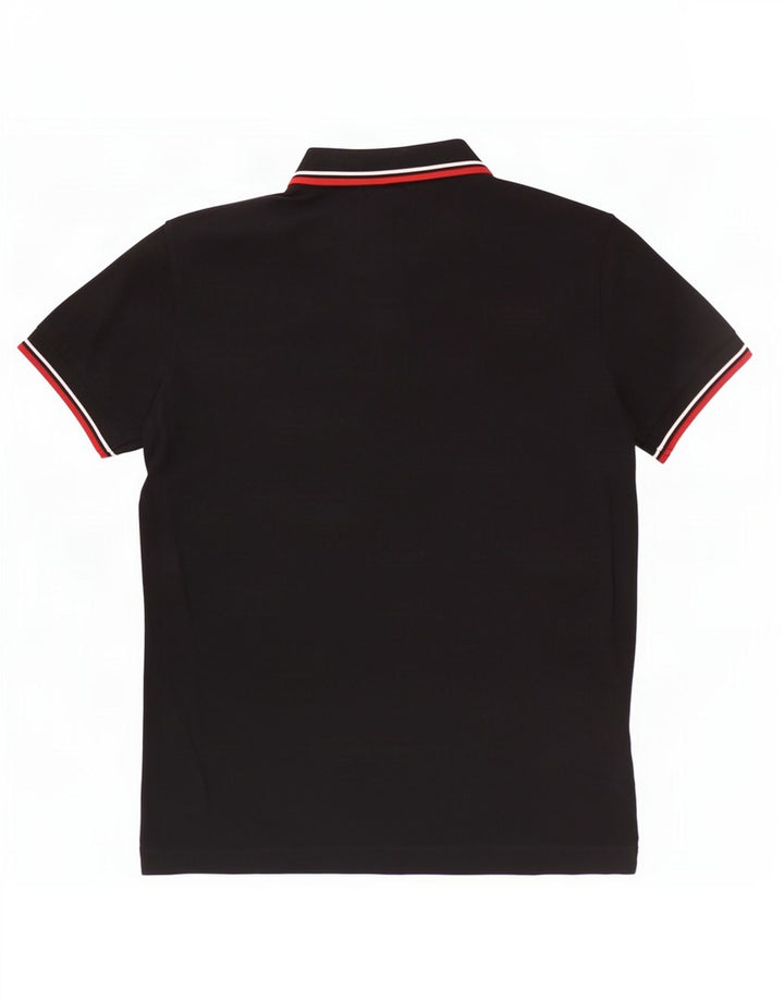 Polo da uomo Calvin Klein piccola in cotone a righe nere