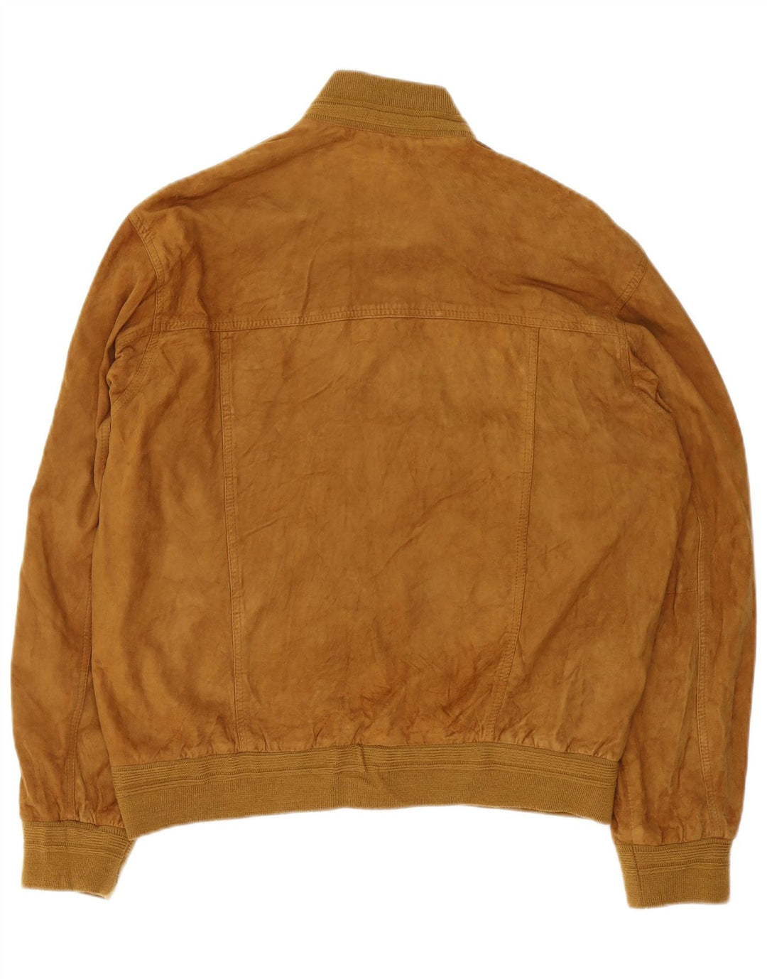 Giubbotto bomber vintage in pelle scamosciata da uomo IT 54 2XL in pelle marrone