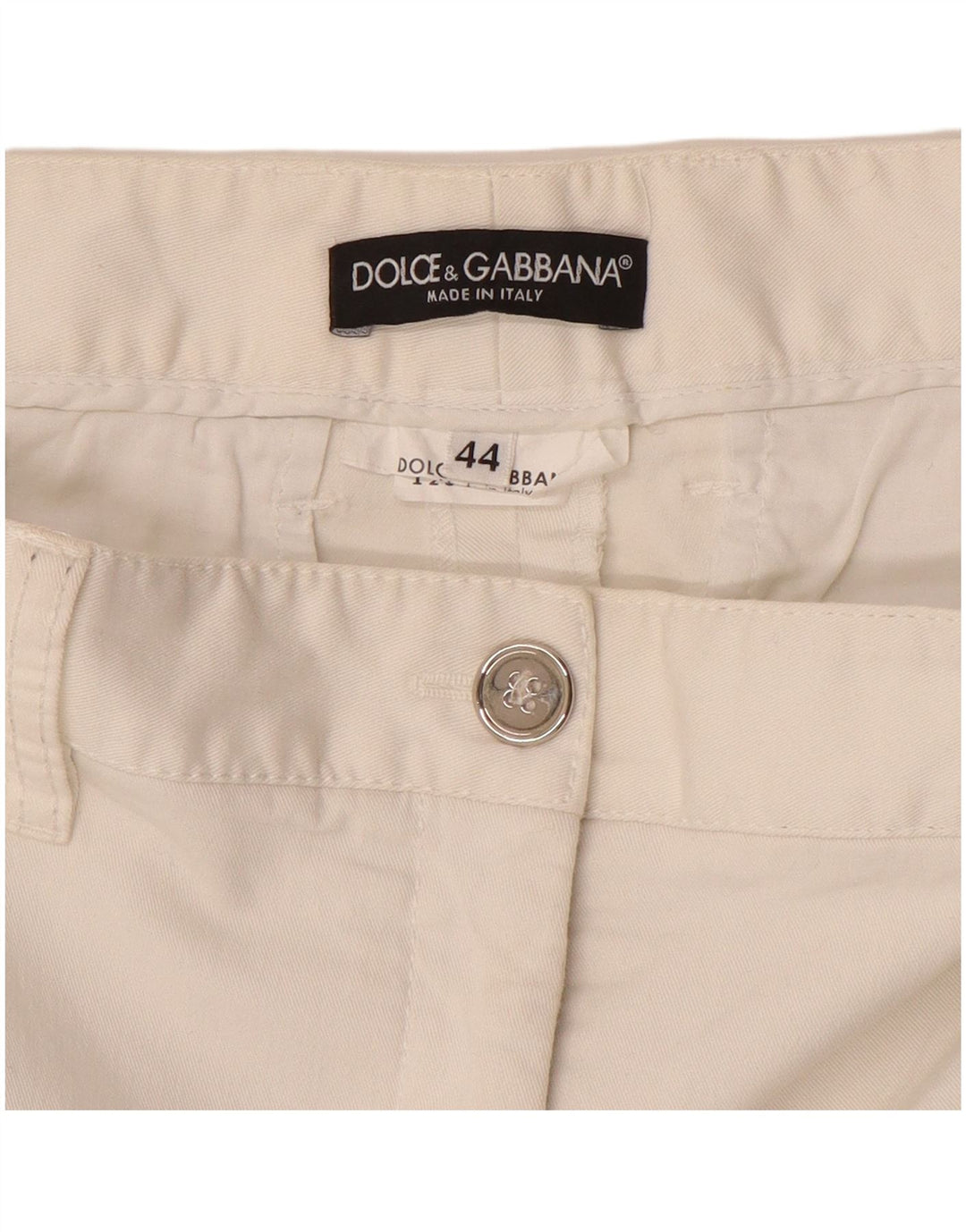 Dolce & Gabbana Womens Cargo Shorts IT 44 Medium W32 White
