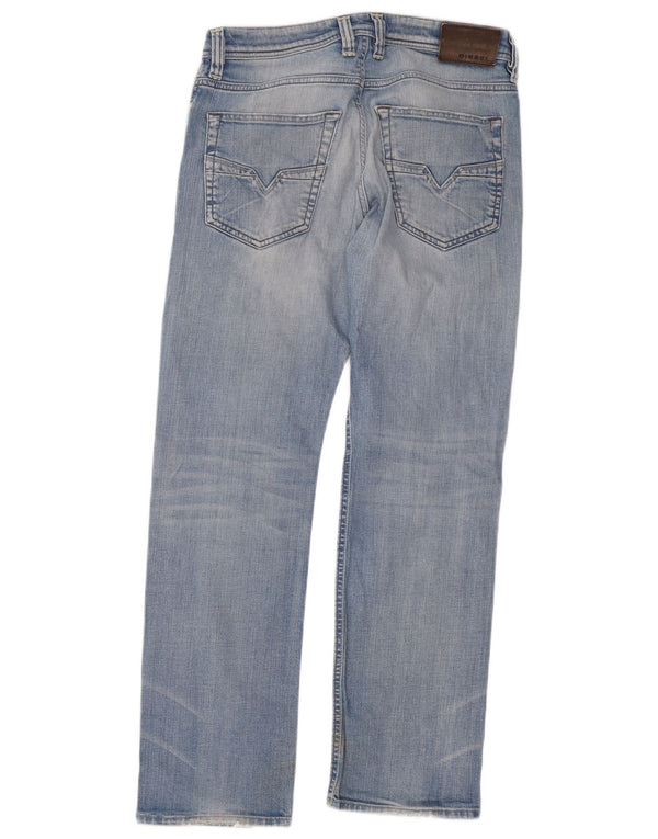 Jeans dritti effetto consumato Larkee-Relaxed da uomo Diesel W29 L30 cotone blu