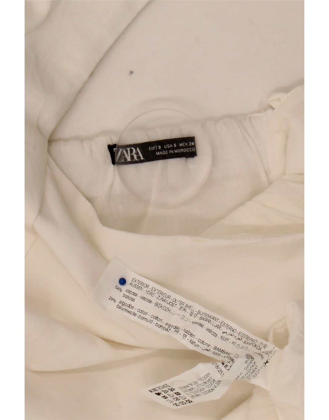 Abito tubino Zara da donna UK 8 piccolo in viscosa bianca