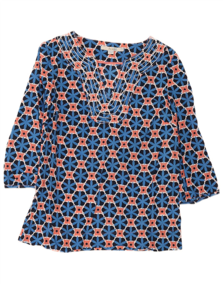 Top tunica da donna con maniche a 3/4 Boden UK 12 medio multicolore geometrico