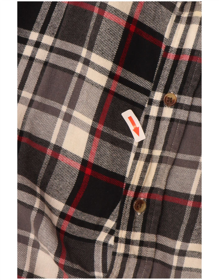 Chaps Camicia da uomo in flanella grande 2XL Cotone a quadri nero