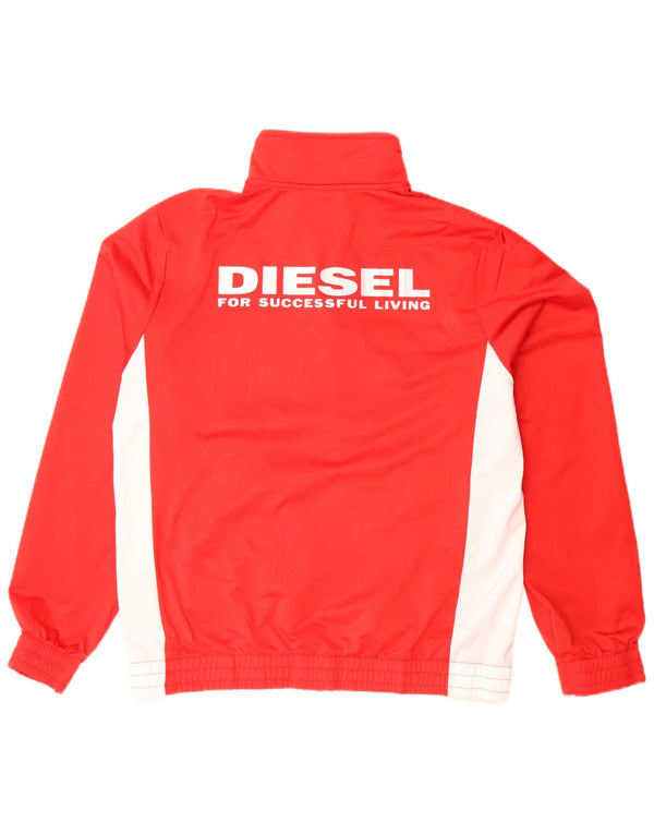 Giacca da tuta grafica da uomo Lotto Top in poliestere color block rosso medio