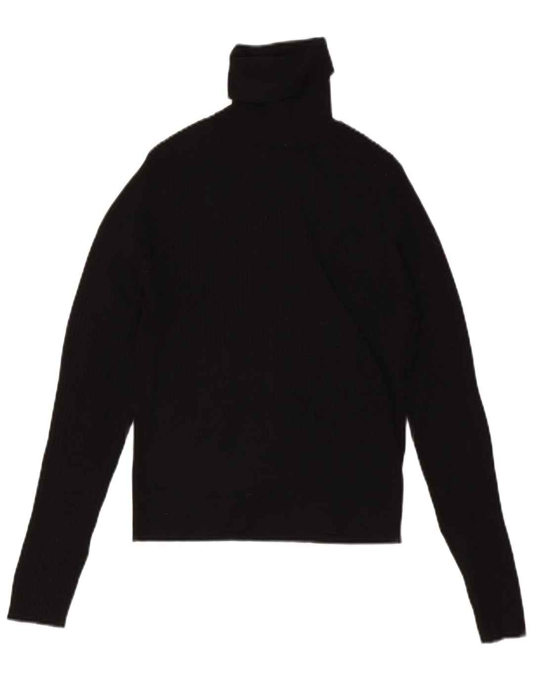 Maglione corto da donna Zara con collo alto, taglia UK 14, grande, nero